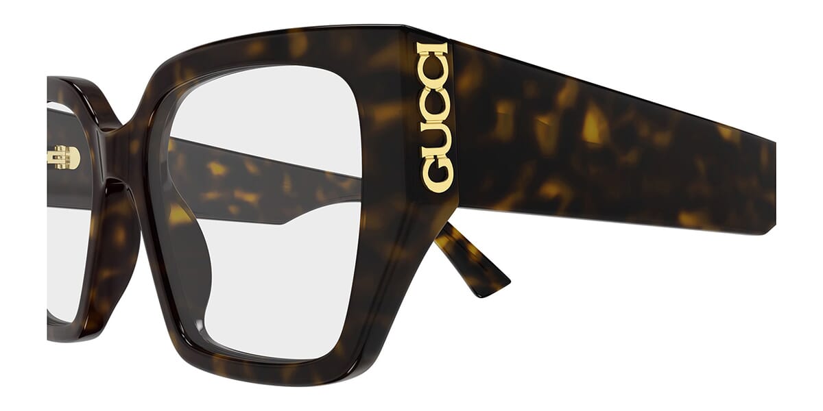 Gucci GG2042O Square Eyeglasses in Havana, angle view