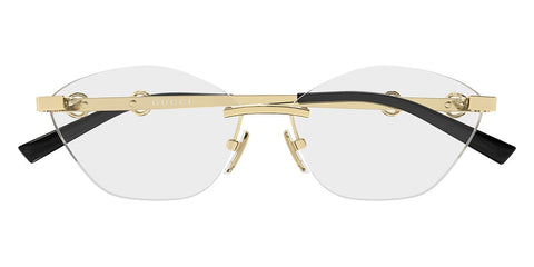 Gucci GG2050O Cat Eye Eyeglasses in Gold/Black, side view