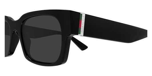 Gucci GG2084S Square Sunglasses in Grey/Black, side view