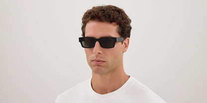 Gucci GG2084S Square Sunglasses in Grey/Black, detail view