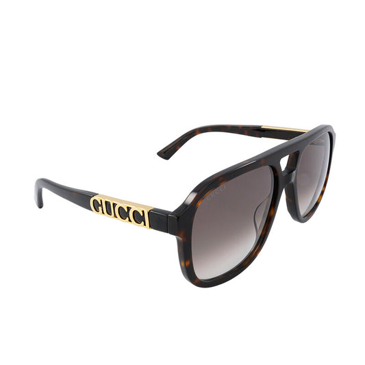 Gucci GG1188S Pilot Sunglasses in Gradient Brown / Havana, front view