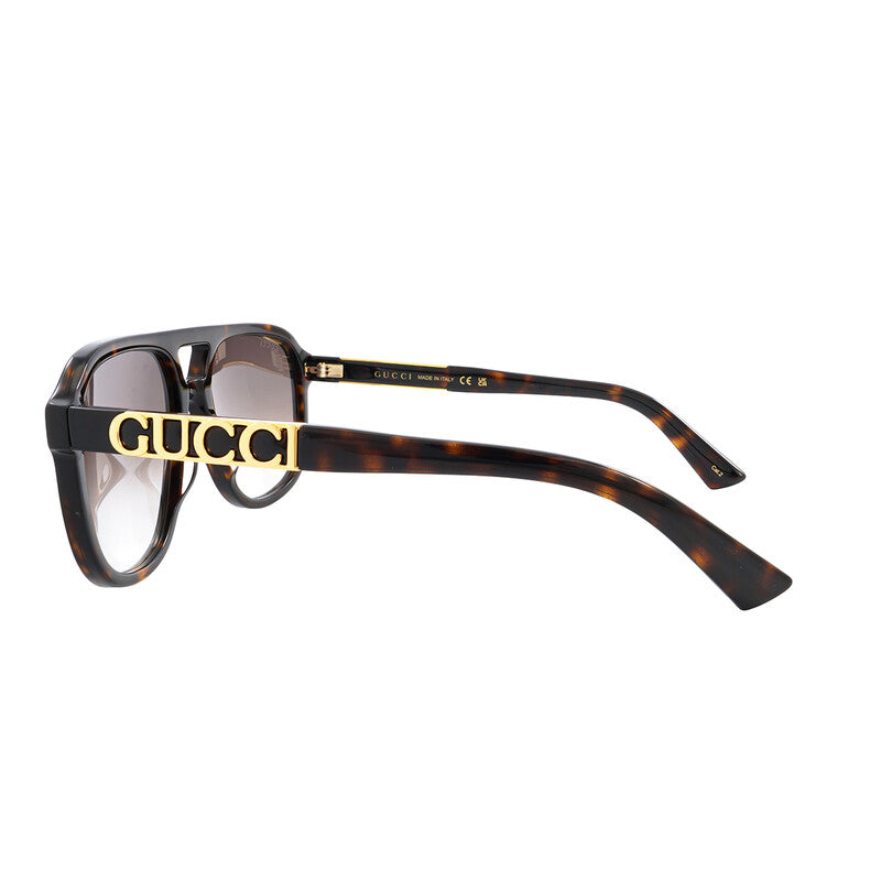Gucci GG1188S Pilot Sunglasses in Gradient Brown / Havana, side view