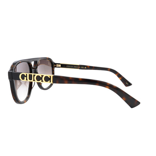 Gucci GG1188S Pilot Sunglasses in Gradient Brown / Havana, side view