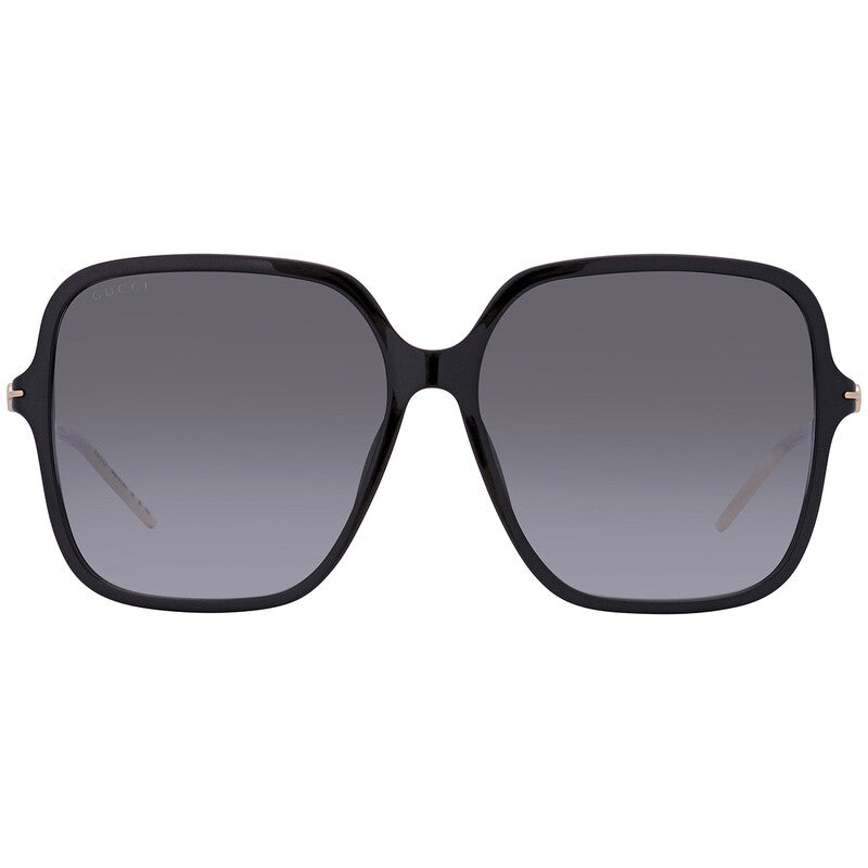 Gucci GG1267S Butterfly Sunglasses in Grey Black, front view