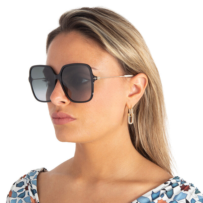 Gucci GG1267S Butterfly Sunglasses in Grey Black, side view