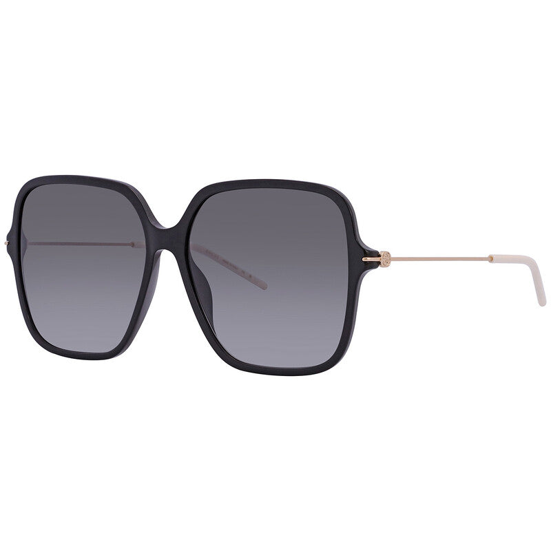 Gucci GG1267S Butterfly Sunglasses in Grey Black, angle view