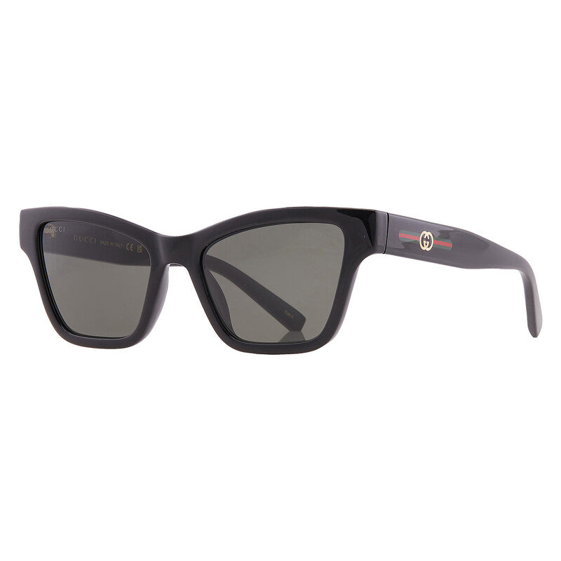 Gucci GG1982S Cat Eye Sunglasses in Grey / Black, side view