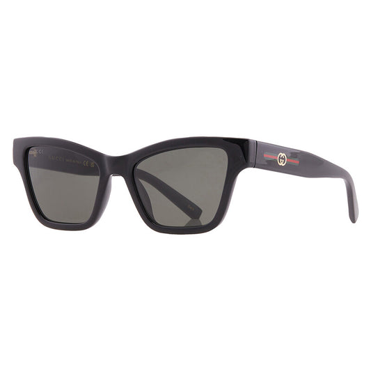 Gucci GG1982S Cat Eye Sunglasses in Grey / Black, side view
