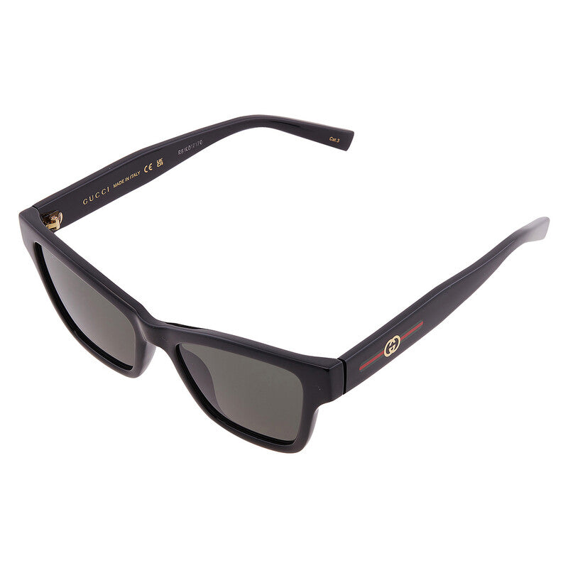 Gucci GG1982S Cat Eye Sunglasses in Grey / Black, angle view
