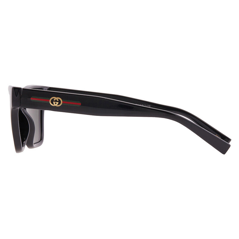 Gucci GG1982S Cat Eye Sunglasses in Grey / Black, detail view