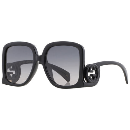 Gucci GG1326S Square Sunglasses in Grey Gradient / Black, back view