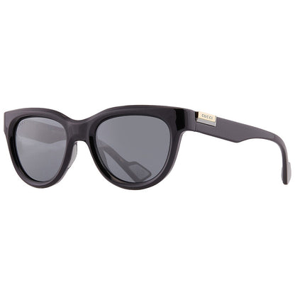 Gucci GG1620S Oval Sunglasses in Grey Black, side view