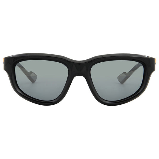 Gucci GG1622S Square Sunglasses in Grey Mirror / Black, front view