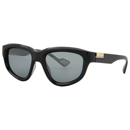 Gucci GG1622S Square Sunglasses in Grey Mirror / Black, angle view