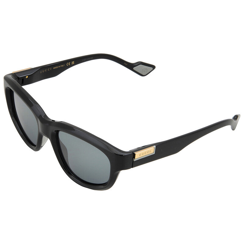 Gucci GG1622S Square Sunglasses in Grey Mirror / Black, detail view
