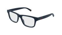 Gucci GG1987O Rectangle Eyeglasses in Transparent / Blue, side view