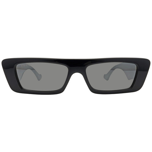 Gucci GG1331S Rectangle Sunglasses in Silver/Black, front view