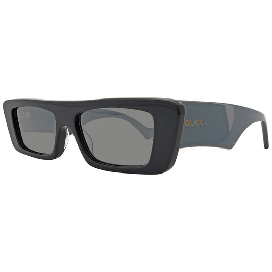 Gucci GG1331S Rectangle Sunglasses in Silver/Black, side view