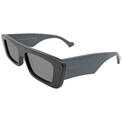 Gucci GG1331S Rectangle Sunglasses in Silver/Black, angle view
