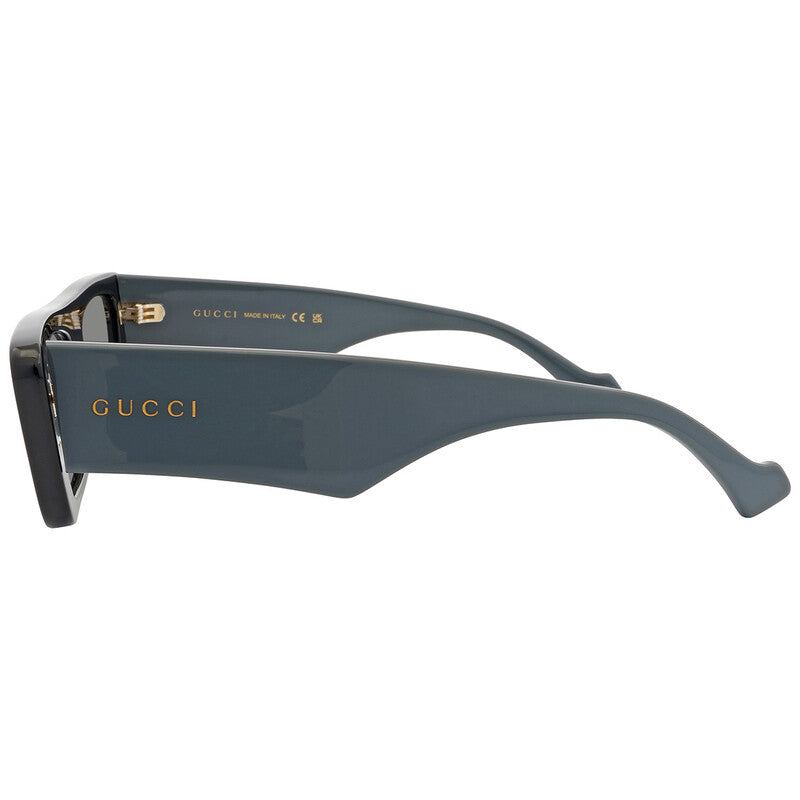 Gucci GG1331S Rectangle Sunglasses in Silver/Black, detail view