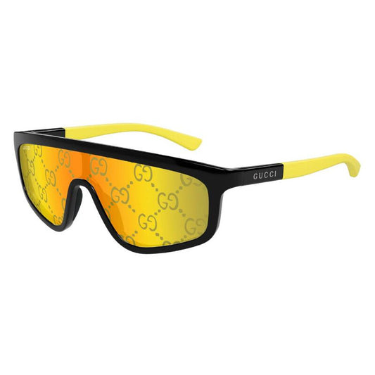 Gucci GG1736S Geometric Sunglasses in Yellow/Black, side view