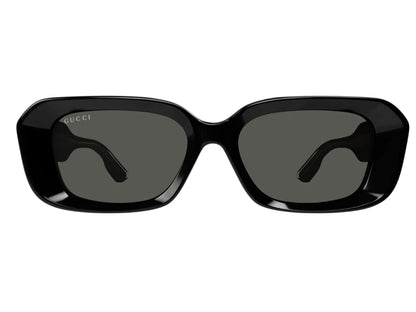 Gucci GG1531S Rectangle Sunglasses in Grey/Black, front view