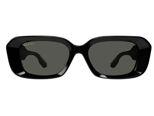 Gucci GG1531S Rectangle Sunglasses in Grey/Black, front view