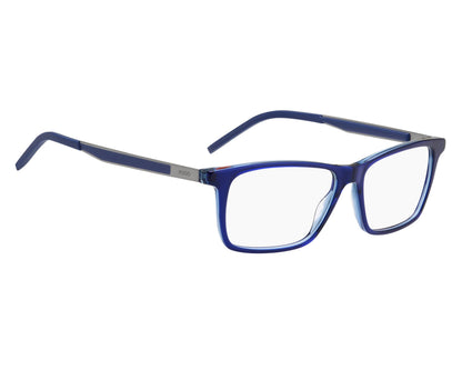 Hugo Boss HG1140 Rectangle Eyeglasses in Transparent Blue, front view