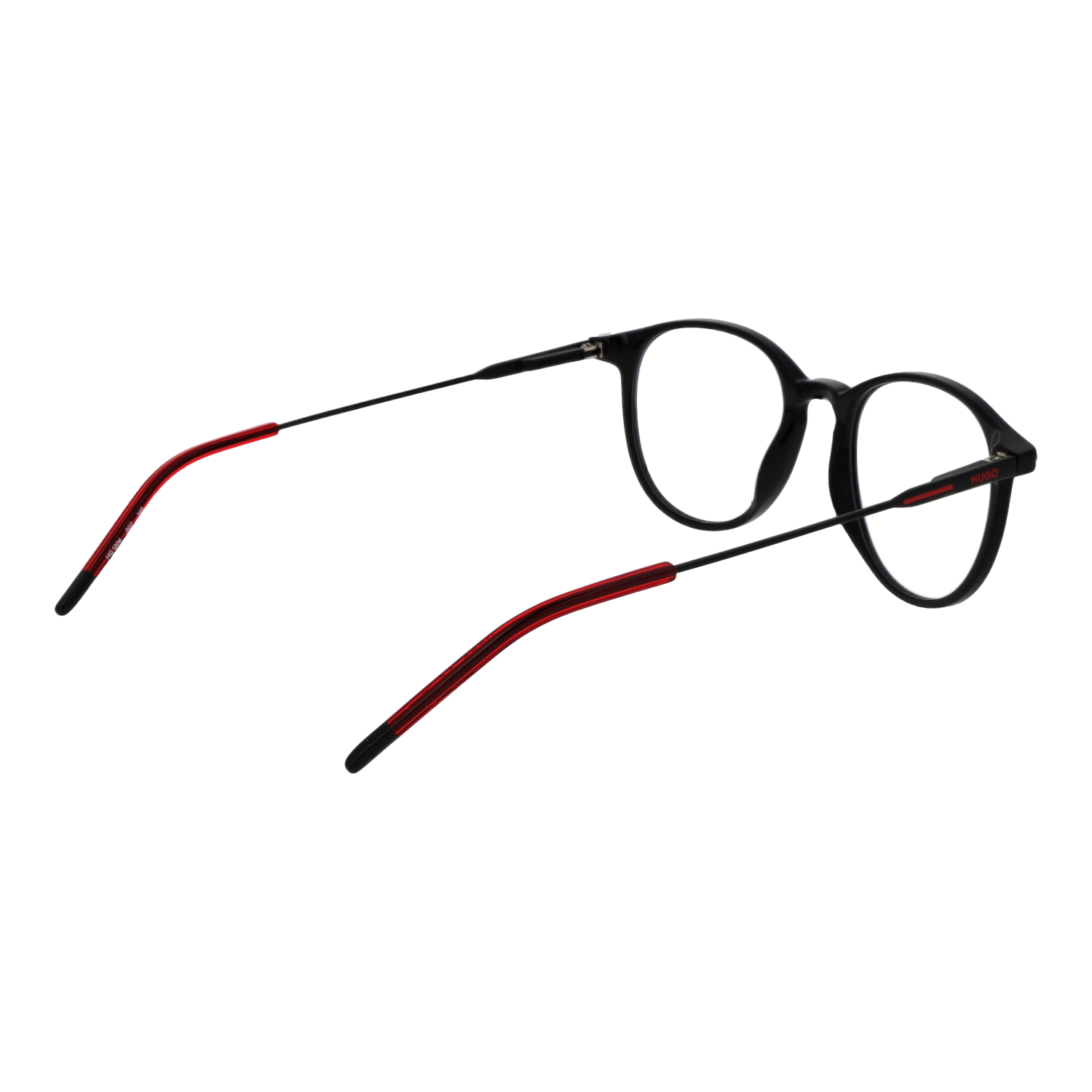 Hugo Boss HG1206 Round Eyeglasses in Black, detail view
