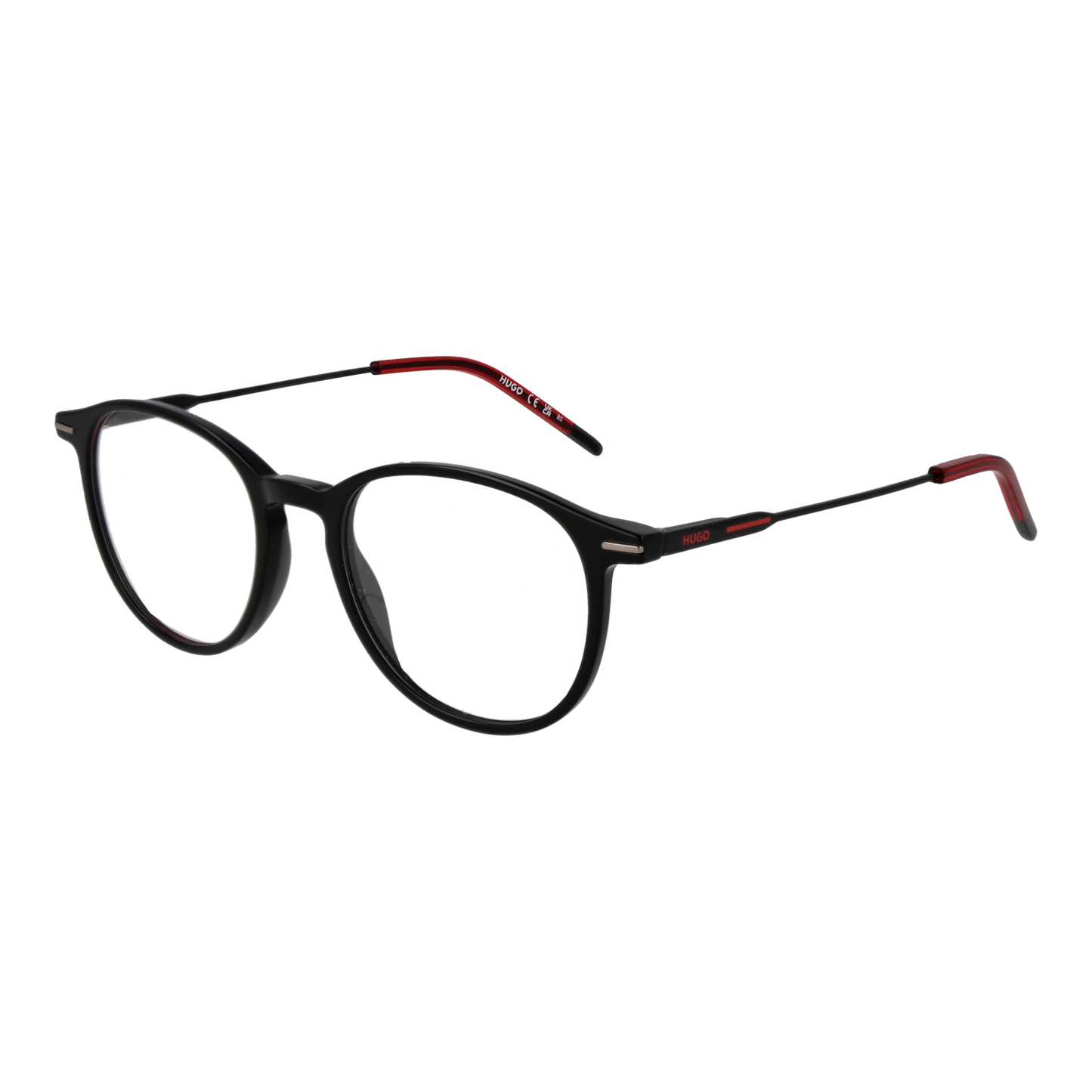 Hugo Boss HG1206 Round Eyeglasses in Black, angle view
