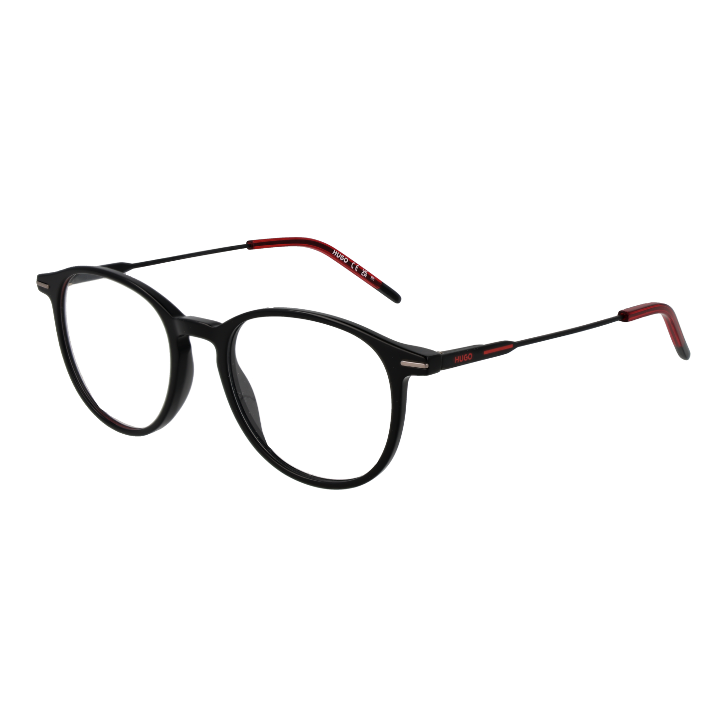 Hugo Boss HG1206 Round Eyeglasses in Black, angle view