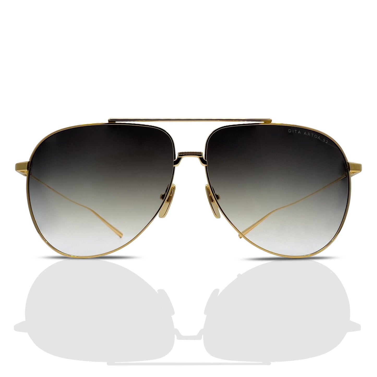 DITA ARTOA-92 Pilot Sunglasses in Grey Gradient/Yellow Gold, angle view