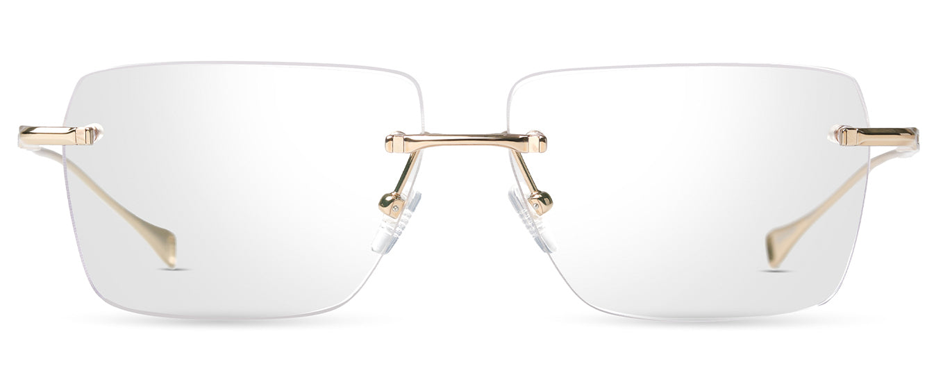 DITA DLX129 Eyeglasses in Clear Gold Sand, front view