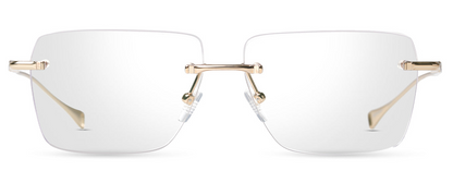 DITA DLX129 Eyeglasses in Clear Gold Sand, front view