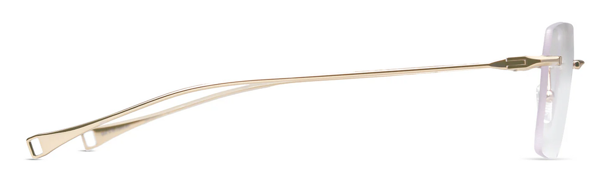 DITA DLX129 Eyeglasses in Clear Gold Sand, side view