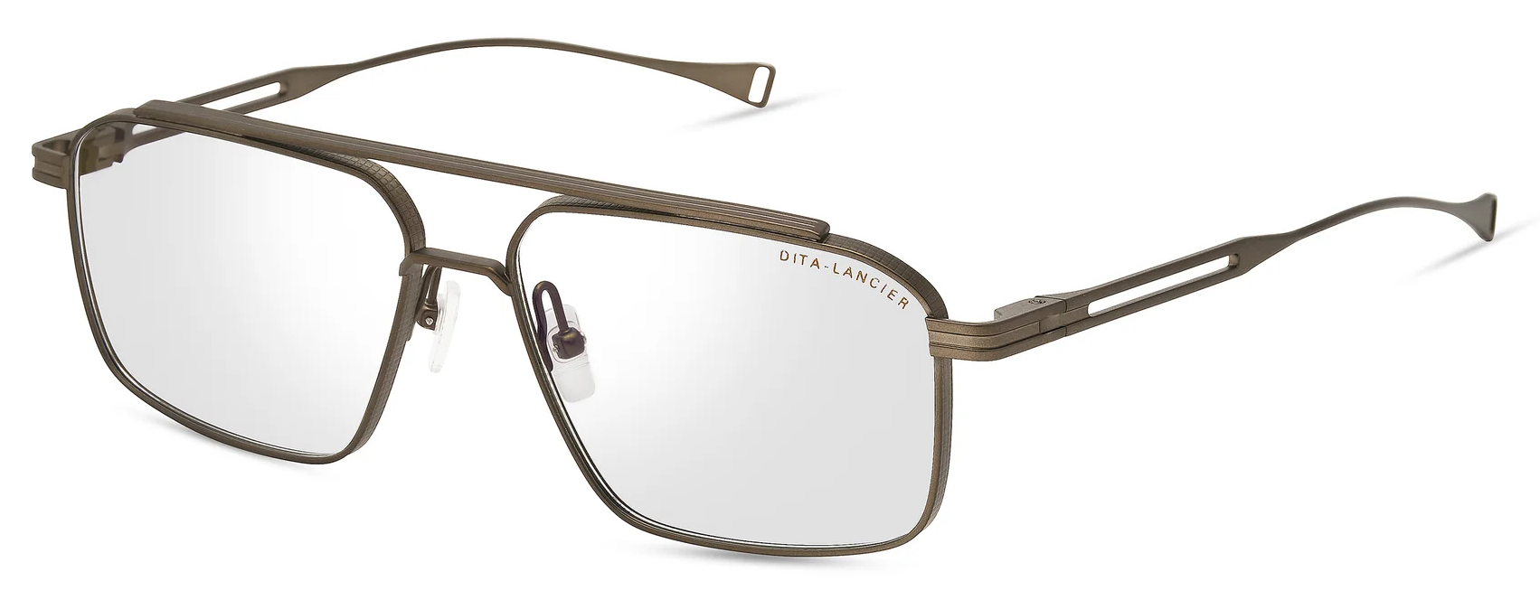 DITA DLX134 Pilot Eyeglasses in Black Sand, angle view