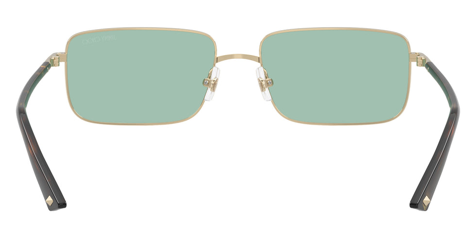 Jimmy Choo JC4027/S Rectangle Sunglasses in Green / Pale Gold, back view