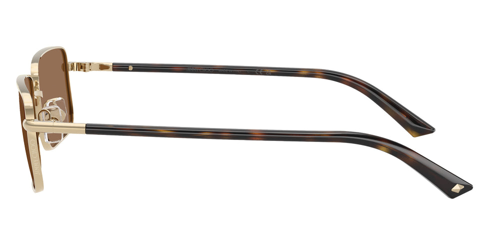 Jimmy Choo JC4027/S Rectangle Sunglasses in Dark Brown / Pale Gold, side view
