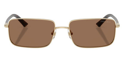 Jimmy Choo JC4027/S Rectangle Sunglasses in Dark Brown / Pale Gold, detail view