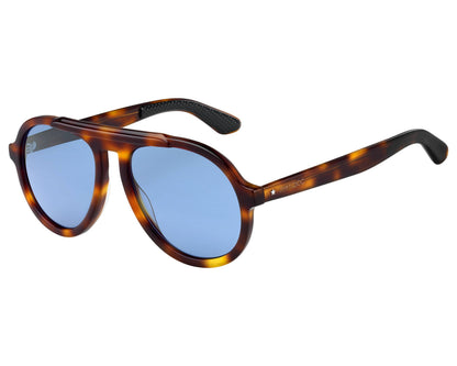 Jimmy Choo RON/S Pilot Sunglasses in Blue Avio / Havana Black, front view