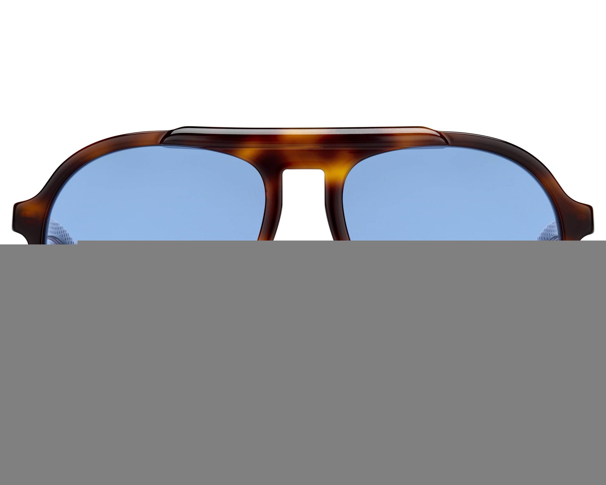 Jimmy Choo RON/S Pilot Sunglasses in Blue Avio / Havana Black, side view