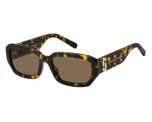 Marc Jacobs MARC614/S Rectangle Sunglasses in Brown Tortoise, front view