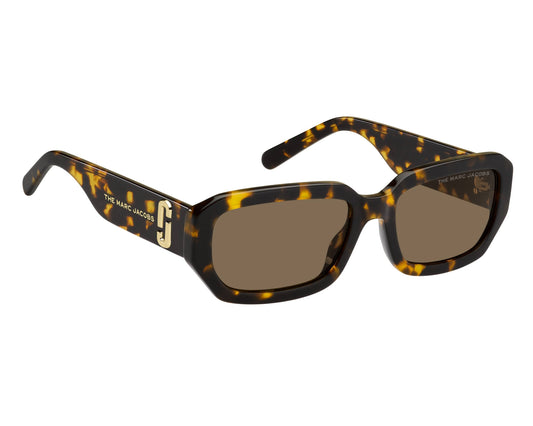 Marc Jacobs MARC614/S Rectangle Sunglasses in Brown Tortoise, side view