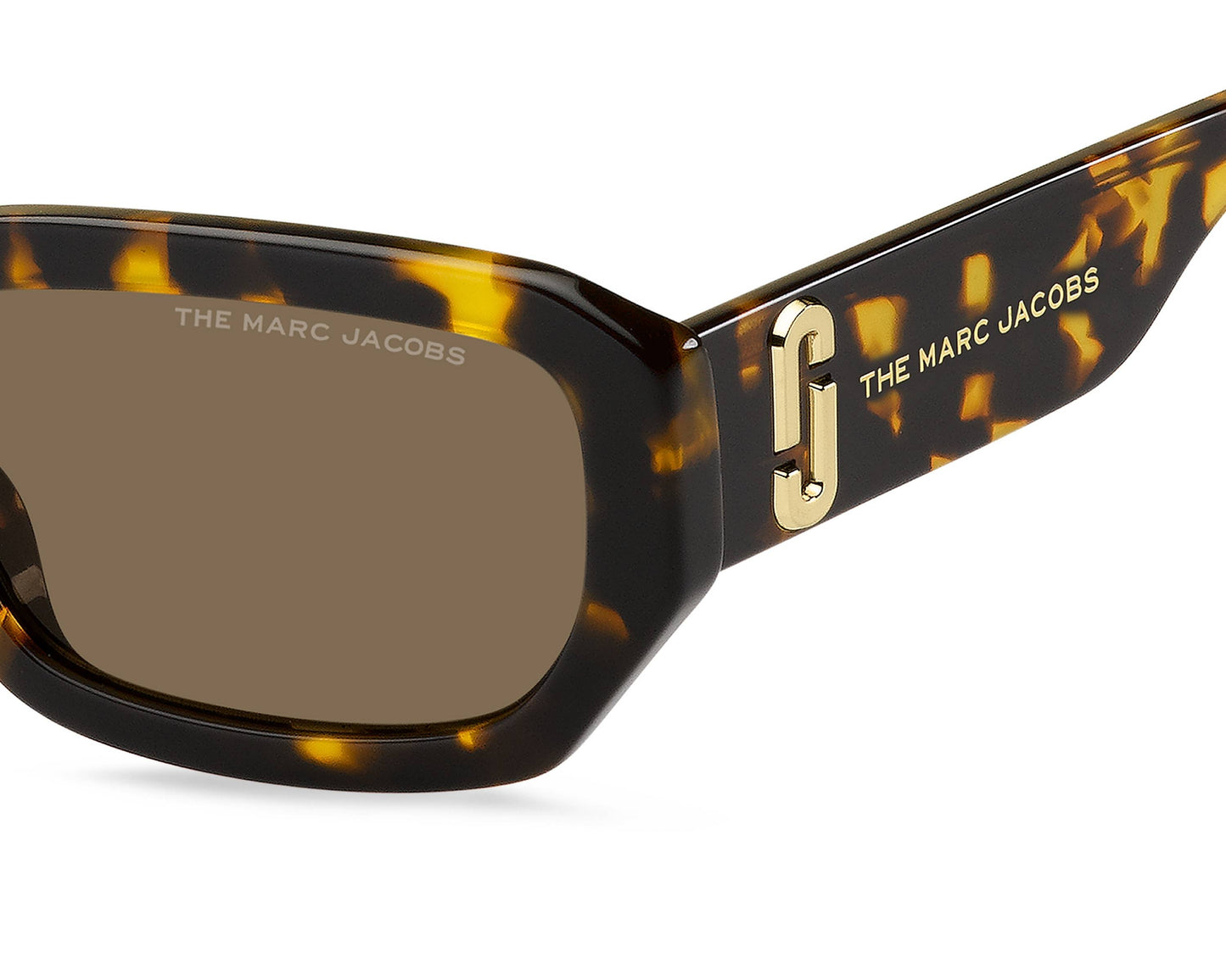 Marc Jacobs MARC614/S Rectangle Sunglasses in Brown Tortoise, detail view