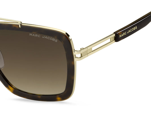 Marc Jacobs MARC 674/S Pilot Sunglasses in Brown Gradient / Havana, detail view