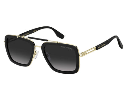 Marc Jacobs MARC 674/S Pilot Sunglasses in Grey Gradient / Black On Gold, front view