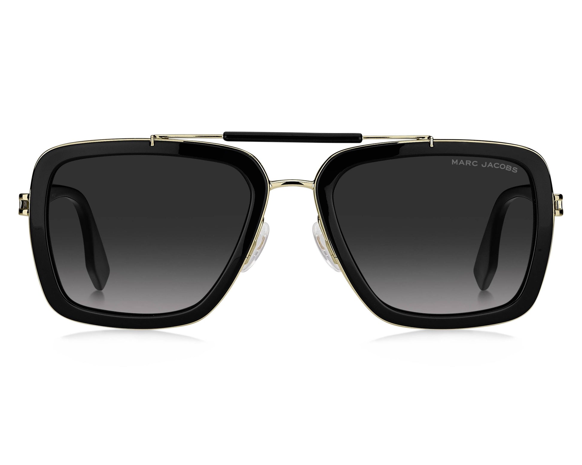 Marc Jacobs MARC 674/S Pilot Sunglasses in Grey Gradient / Black On Gold, side view