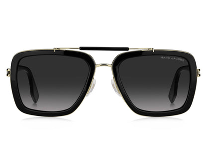 Marc Jacobs MARC 674/S Pilot Sunglasses in Grey Gradient / Black On Gold, side view