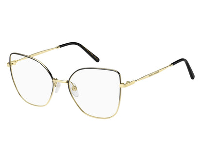 Marc Jacobs MARC704 Butterfly Eyeglasses in Black / Gold, front view