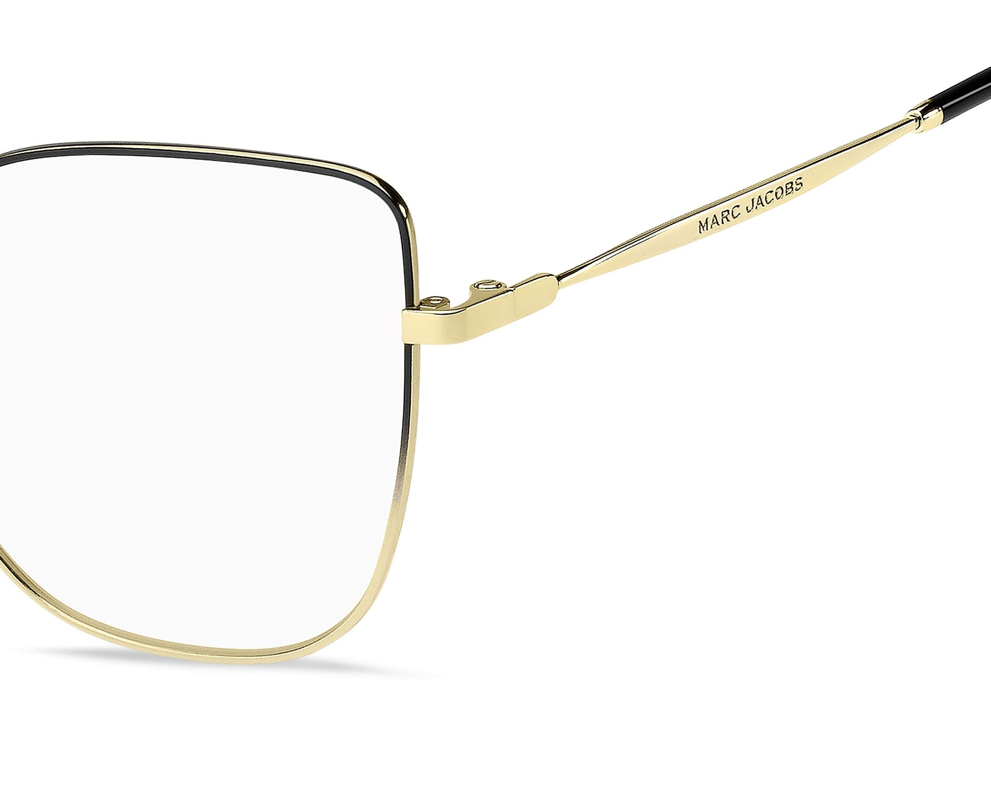 Marc Jacobs MARC704 Butterfly Eyeglasses in Black / Gold, back view